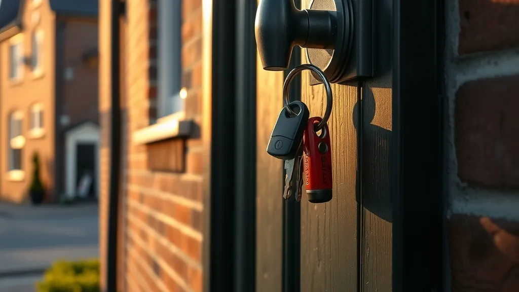 Sleutelbos aan de voordeur van een Nederlandse rijtjeswoning